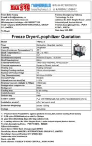 freeze dryer price list